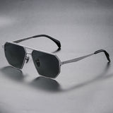 Pure Titanium Polarized Driving Polygon UV-proof Sunglasses