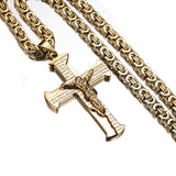 Titanium Steel Cross Pendant Men's Necklace
