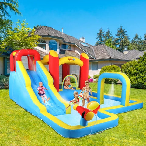Oxford Cloth Slide Pool Trampoline Red Yellow Blue Inflatable Castle