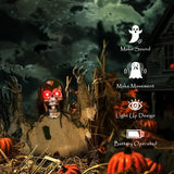 Halloween Animated Skeleton With Glowing LED Eyes
