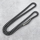 Square Keel Chain Titanium Steel Necklace