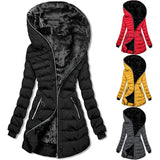 Hooded Warm Fleece Padded Jacket Mid-length