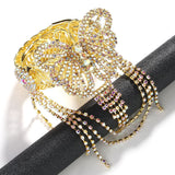 Exquisite Fairy Butterfly Tassel Bracelet Rhinestone Arm Chain