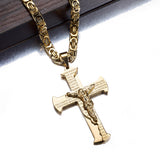 Titanium Steel Cross Pendant Men's Necklace