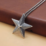 S925 Sterling Silver Five-pointed Star Pendant Necklace