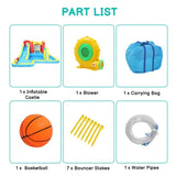 Oxford Cloth Slide Pool Trampoline Red Yellow Blue Inflatable Castle