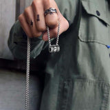 Titanium Steel Men's Necklace Stainless Steel Pendant