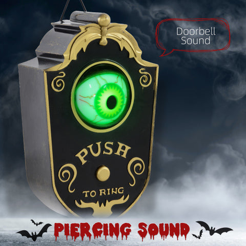 Halloween Decoration, Animation Doorbell With Simulation Light-up Eyeball,