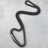 Square Keel Chain Titanium Steel Necklace