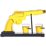 Gifts For  Dad, 10 Oz Whiskey Gun Decanter Set  2 Bullet Glasses