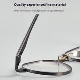 Ultra Light Pure Titanium Vintage Round Frame Spectacle