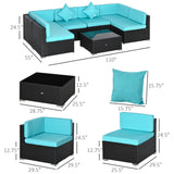7-Piece Wicker Patio