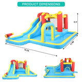 Oxford Cloth Slide Pool Trampoline Red Yellow Blue Inflatable Castle