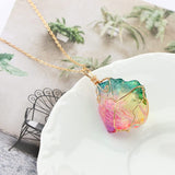 Rainbow Quartz Crystal Necklace- Free with Purchase.