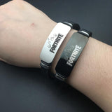 Fortnite Stainless Steel Bracelet Laser Print Silicone Bracelet