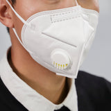 Folding Kn95 mask with breathing valve