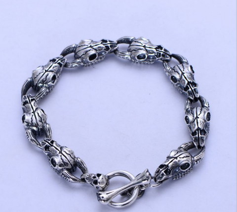 Biker Vintage Argent Bijoux 21 cm