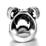 Stainless steel ring men's jewelry skull head ring