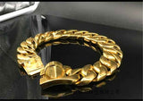 Gold Plated Miami Cuban Link Dog Collar Jewelry