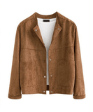 Women's Fashion Slim Suede Coat