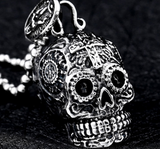 BEIER Cool Men's Gothic Carving Pendant Necklace Stainless Steel High Quality Detail Biker Skull Jewelry for man BP8-256