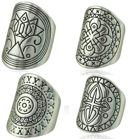 4PCS/Set Punk Boho Ring Sets