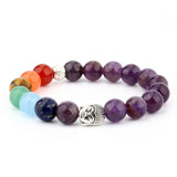 6mm natural stone green Dongling red agate yoga chakra bracelet