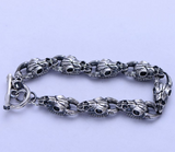 Biker Vintage Argent Bijoux 21 cm