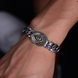 Eye of God Bracelets &  Master Sculpture Vintage Phoenix and Cross  Punk Bracelet