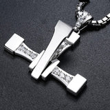 Titanium Necklace and  Pendant Cross .925