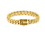 Gold Plated Miami Cuban Link Dog Collar Jewelry