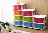 Candy color storage drawer cabinet, plastic finishing cabinet, drawer, wardrobe, underwear, socks, lockers