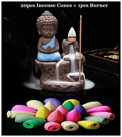 Buddha Incense Burner + 20pc Incense Cones