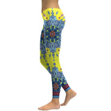 Starburst Mandala Flower Yoga Pants