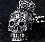 BEIER Cool Men's Gothic Carving Pendant Necklace Stainless Steel High Quality Detail Biker Skull Jewelry for man BP8-256