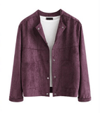 Women's Fashion Slim Suede Coat