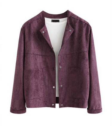 Women's Fashion Slim Suede Coat