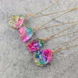 Rainbow Quartz Crystal Necklace- Free with Purchase.