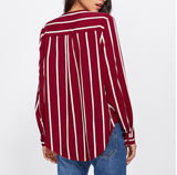 Long Sleeve Striped V-Neck Shirt