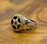 Vintage Pentagram  Obsidian