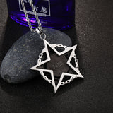 Pirate Skull titanium pendant Pentagram
