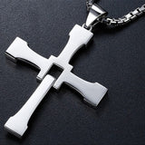 Titanium Necklace and  Pendant Cross .925
