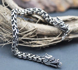 S925 Sterling Silver Dragon Scale Retro Bracelet