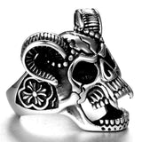 Stainless steel ring men's jewelry skull head ring