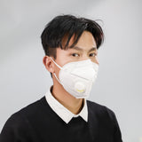 Folding Kn95 mask with breathing valve