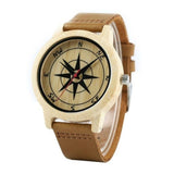 Natural Wood Compass Watch