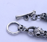 Biker Vintage Argent Bijoux 21 cm