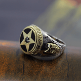 Vintage Pentagram  Obsidian