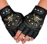 PU Leather Skull Biker Gloves Unisex