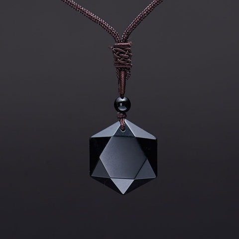 Natural Obsidian Pendants,